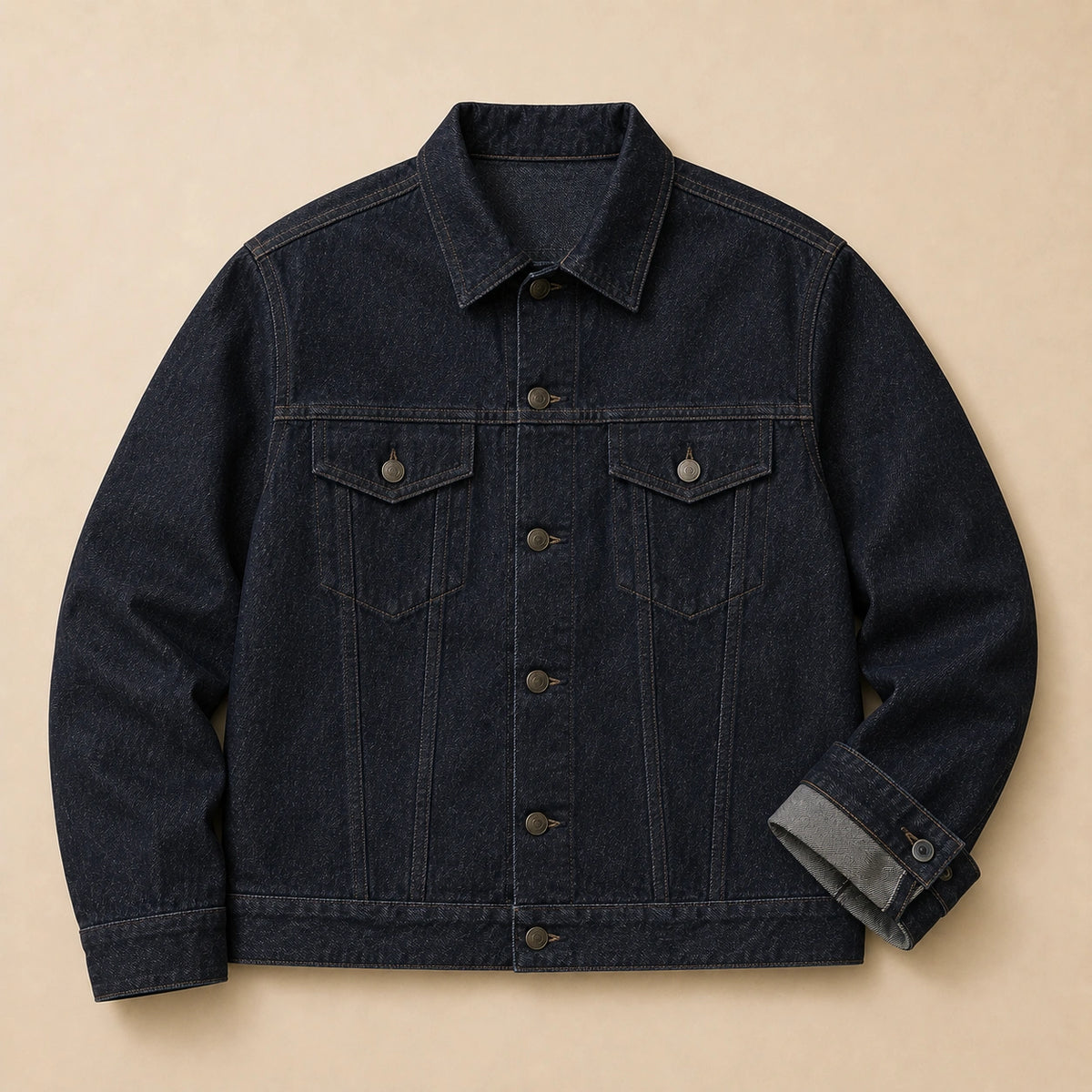 Veste en denim brut